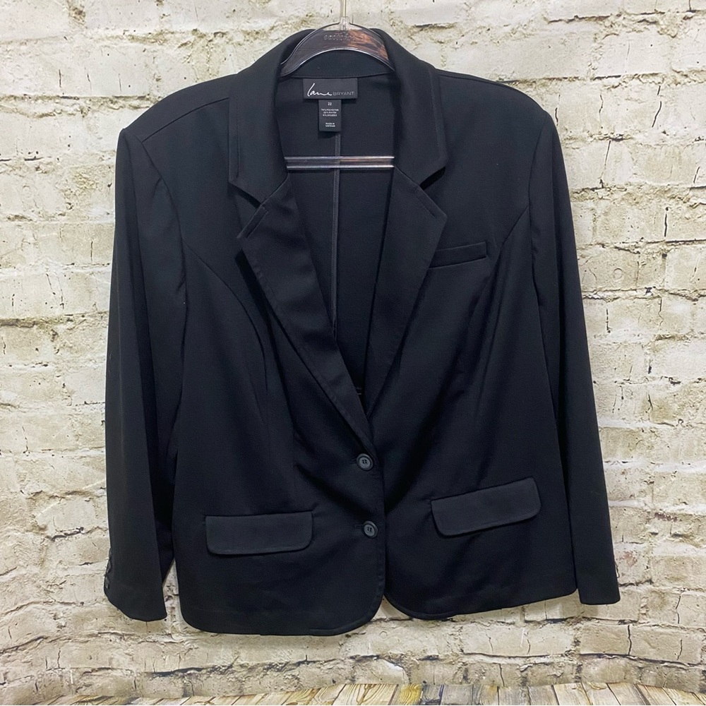 Lane Bryant Black Career Stretch Blazer Jacket